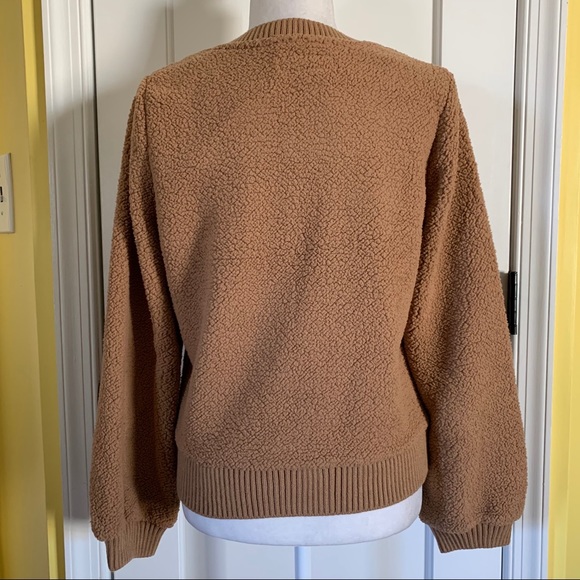 Abercrombie & Fitch tan sherpa sweatshirt Small - Picture 7 of 13
